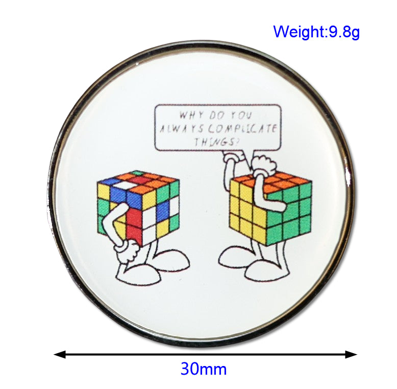 Cubing Brooch (Why - Cube)