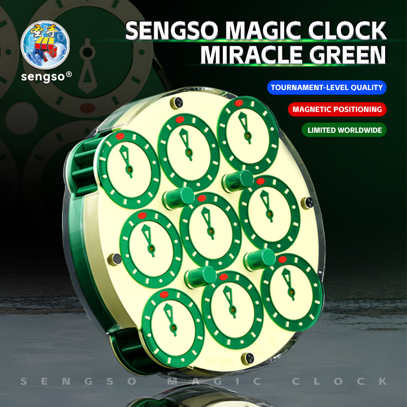 ShengShou Magnetic Clock V2 (Miracle Green Limited Edition)